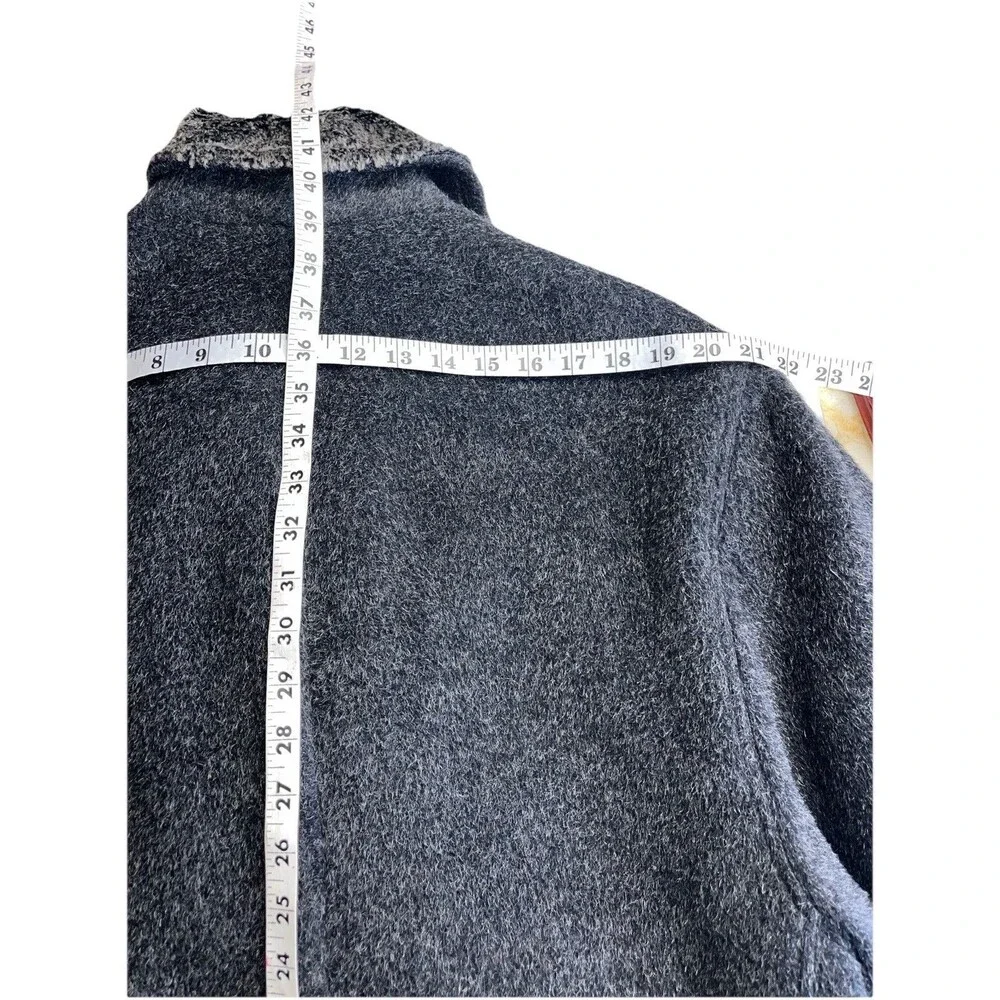 RARE Vtg Alfredo Fawza Italian Double Brsted Mohair Alpaca Wool Overcoat Mens 46